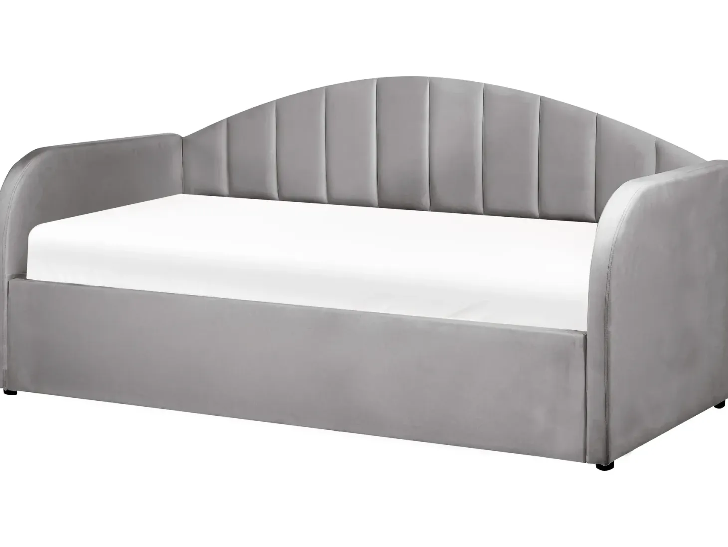 Udtræksseng Velour EYBURIE 90 x 200 cm Grå