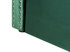 Udtræksseng Velour GASSIN 90 x 200 cm Smaragdgrøn