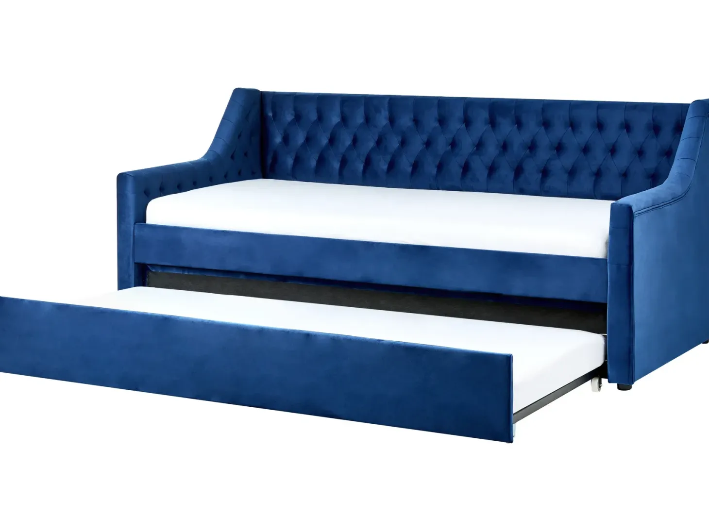 Udtræksseng Velour MONTARGIS 90 x 200 cm Navy Blå