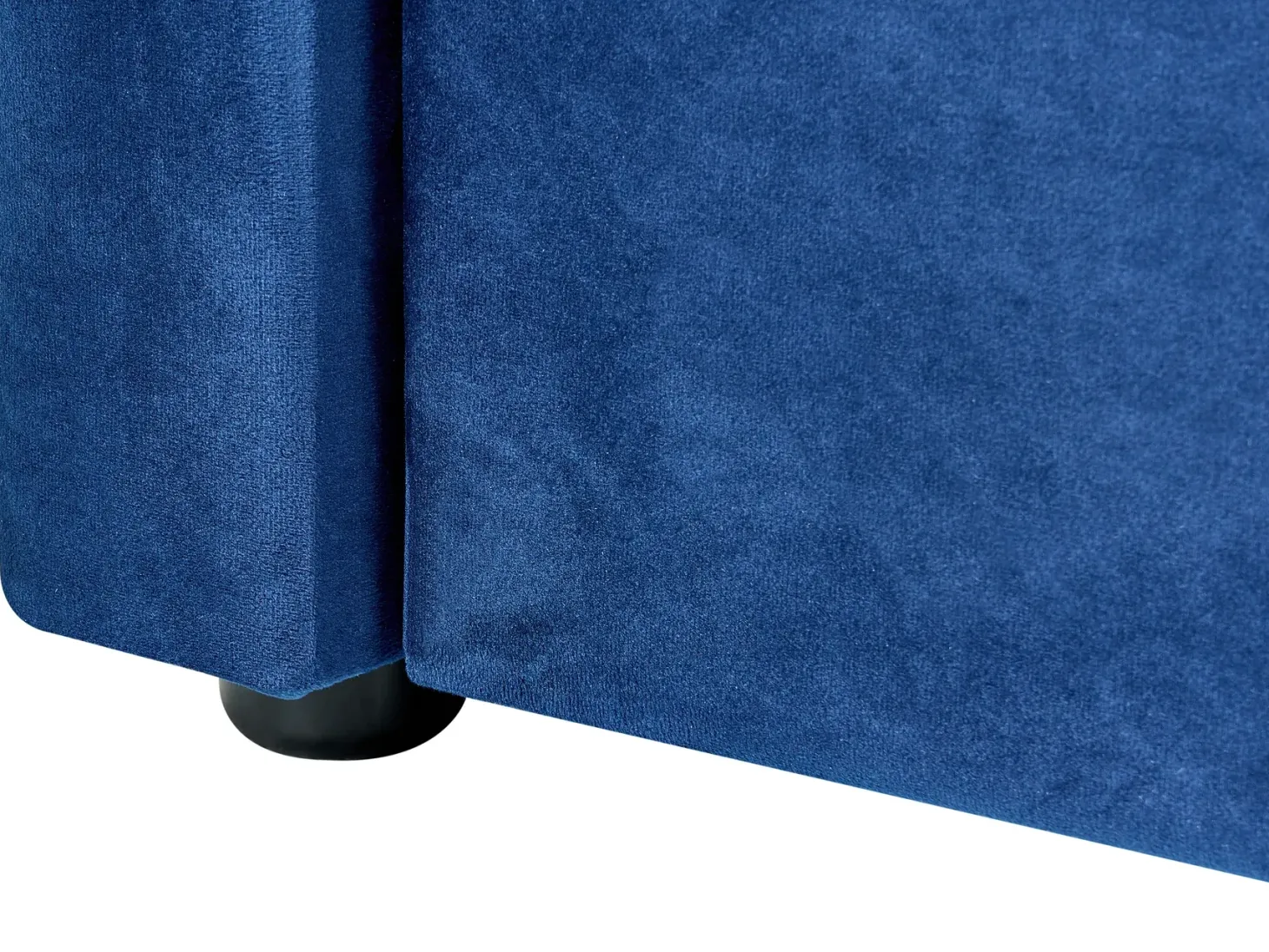 Udtræksseng Velour MONTARGIS 90 x 200 cm Navy Blå