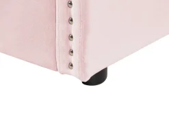 Udtræksseng Velour TROYES 90 x 200 cm Pastellrosa