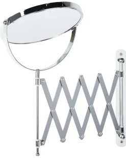 Udvideligt makeup-spejl til væggen YVELINES 57 cm 36 cm Metal Sølv