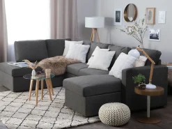 U-formet sovesofa 5 personers KARRABO Mørkegrå med opbevaring