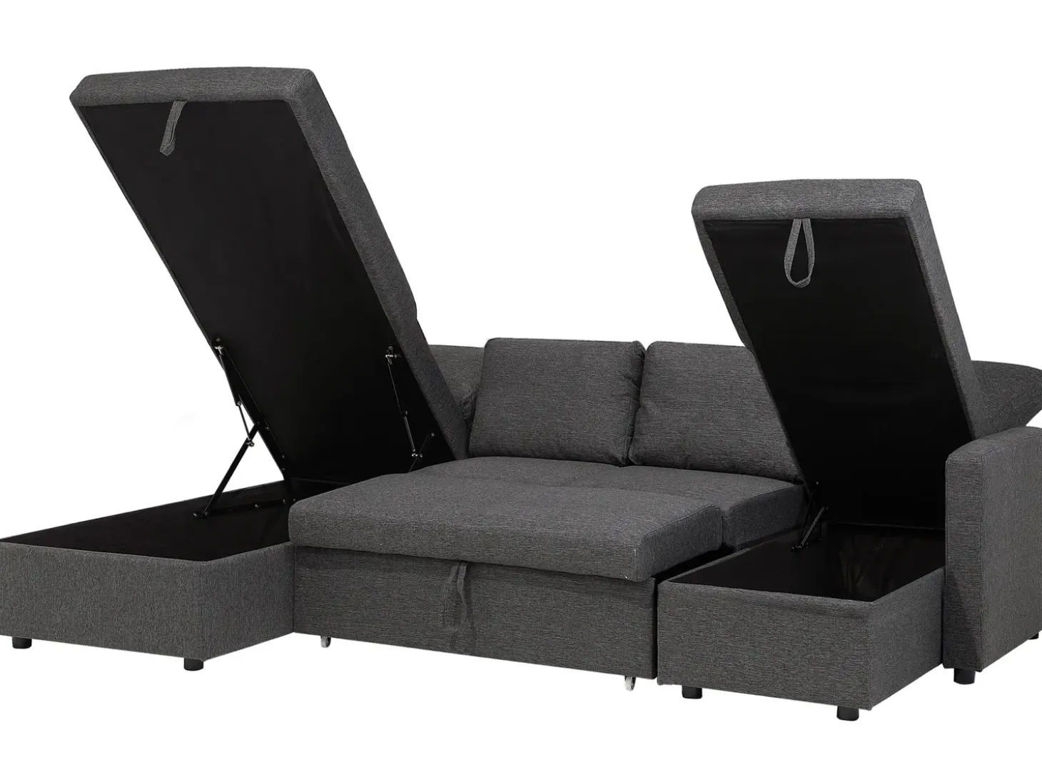 U-formet sovesofa 5 personers KARRABO Mørkegrå med opbevaring