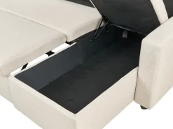 U-formet sovesofa 5 personers SOMMEN Lys Beige med opbevaring