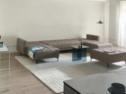 U-formet sovesofa 5 personers ABERDEEN Brungrå