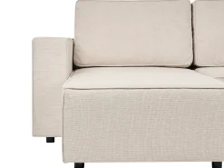 U-formet sovesofa 4 personers VATNE Lys Beige med opbevaring