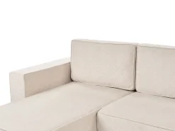 U-formet sovesofa 4 personers VATNE Lys Beige med opbevaring