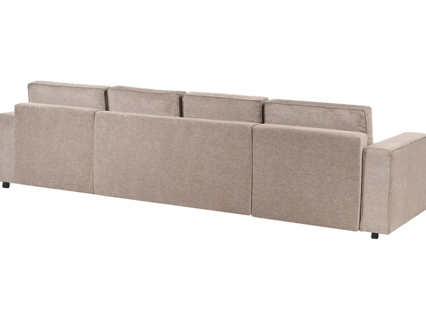 U-formet sovesofa 4 personers VATNE Lysebrun med opbevaring