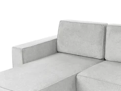 U-formet sovesofa 4 personers VATNE Lysegrå med opbevaring