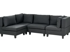 UNSTAD 4 personers Hjørnesofa modul Højrevendt Sort