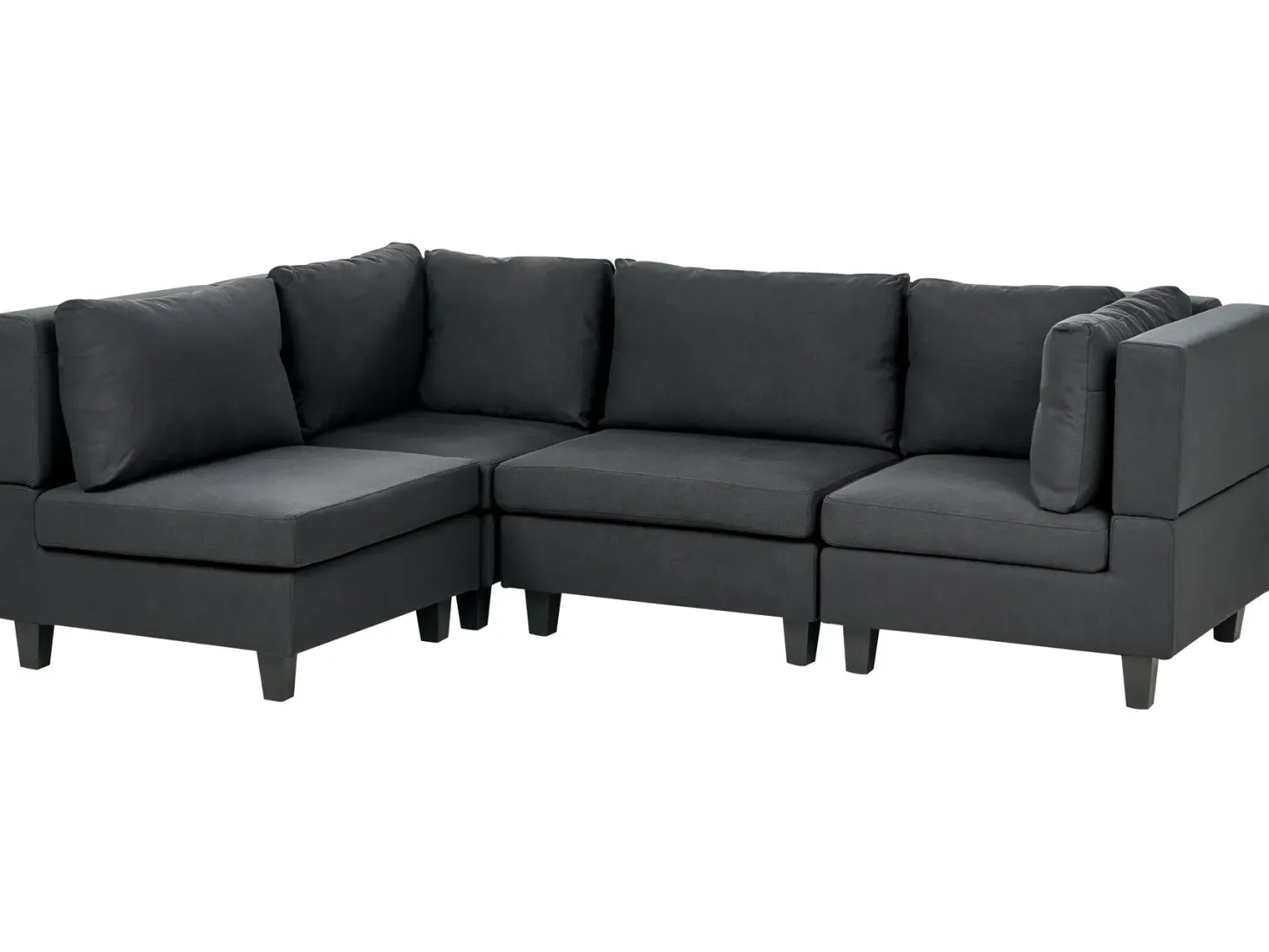 UNSTAD 4 personers Hjørnesofa modul Højrevendt Sort