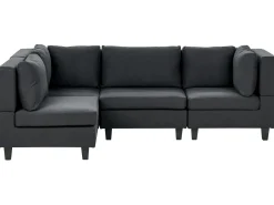 UNSTAD 4 personers Hjørnesofa modul Højrevendt Sort