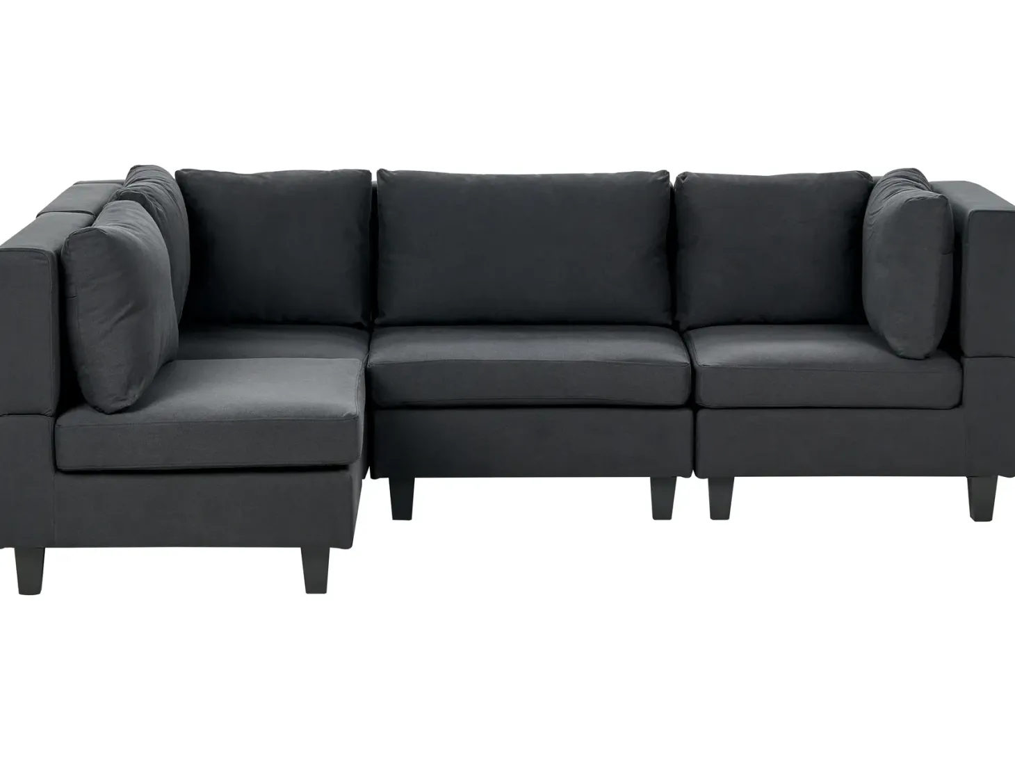UNSTAD 4 personers Hjørnesofa modul Højrevendt Sort