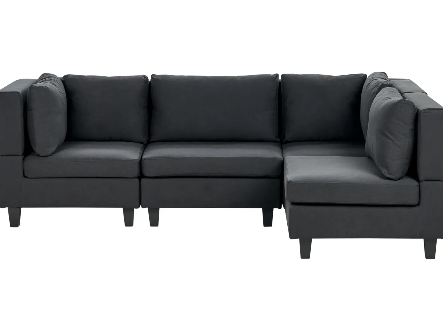 UNSTAD 4 personers Hjørnesofa modul Venstrevendt Sort