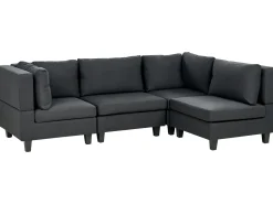 UNSTAD 4 personers Hjørnesofa modul Venstrevendt Sort