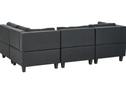 UNSTAD 4 personers Hjørnesofa modul Venstrevendt Sort