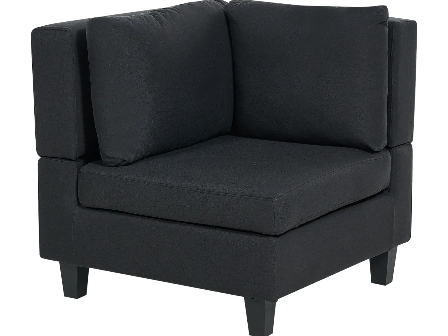 UNSTAD 5 personers Hjørnesofa modul Venstrevendt Sort