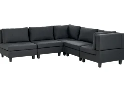 UNSTAD 5 personers Hjørnesofa modul Venstrevendt Sort