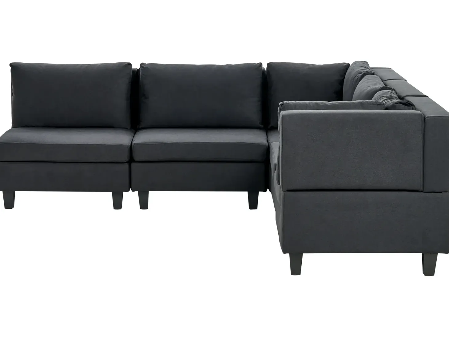 UNSTAD 5 personers Hjørnesofa modul Venstrevendt Sort