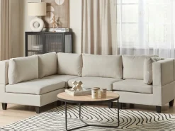 UNSTAD 4 personers Hjørnesofa modul Højrevendt Lys Beige