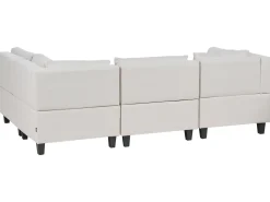 UNSTAD 4 personers Hjørnesofa modul Venstrevendt Lys Beige med fodskammel