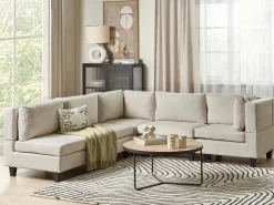 UNSTAD 5 personers Hjørnesofa modul Venstrevendt Lys Beige