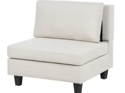 UNSTAD 3 personers Modulsofa Lys Beige med fodskammel