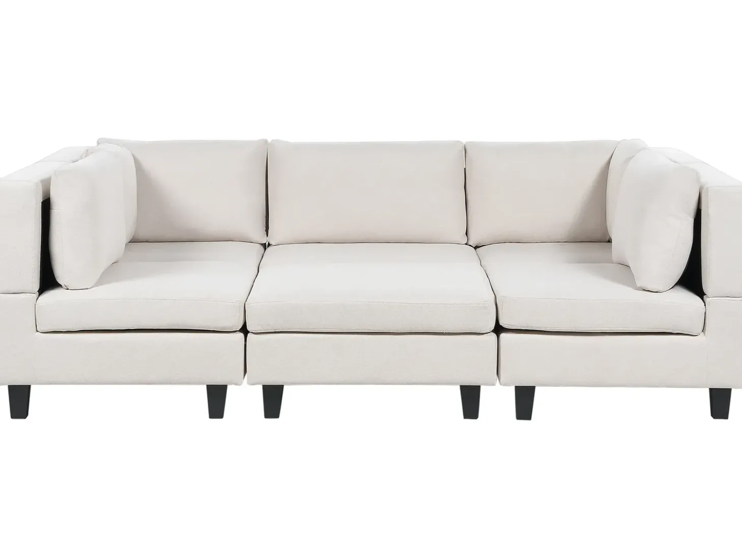 UNSTAD 5 personers U-formet modulsofa Lys Beige med fodskammel