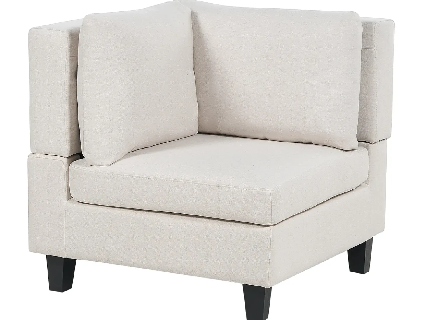 UNSTAD 5 personers U-formet modulsofa Lys Beige med fodskammel