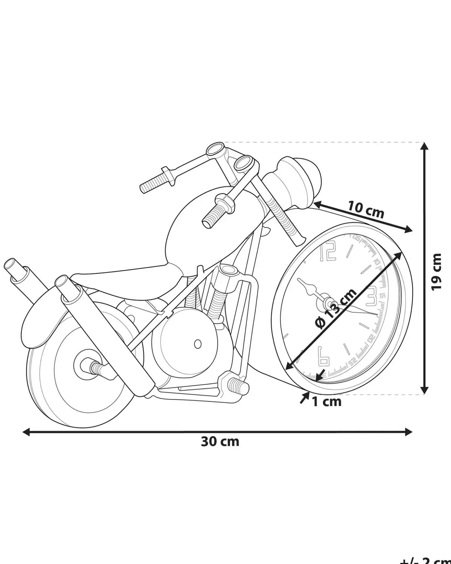 Ur BERNO 30 cm Metal Sort
