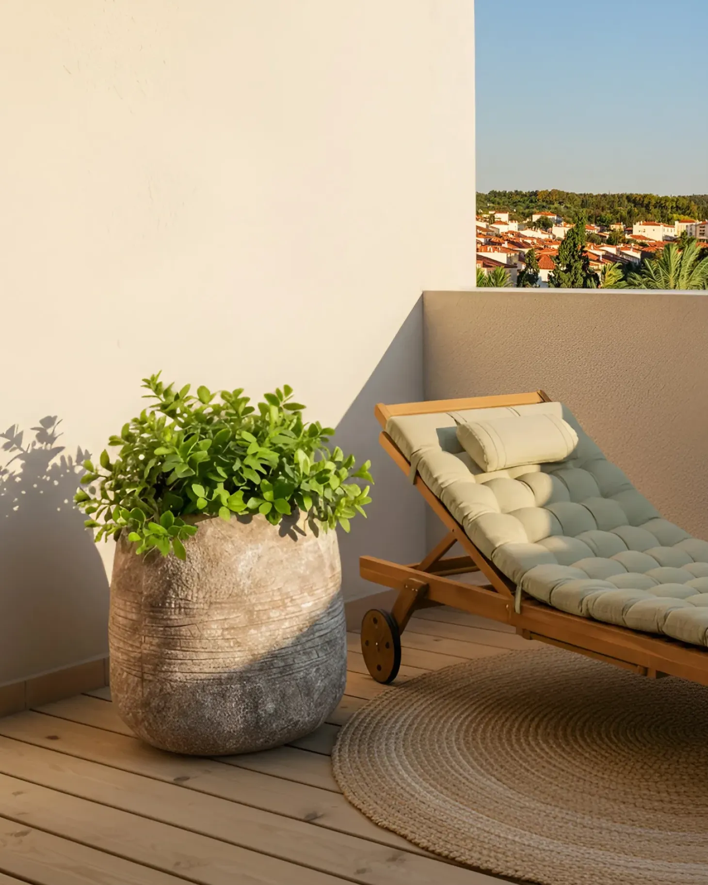 Urtepotte ARGOSTOLI 44 cm Beige