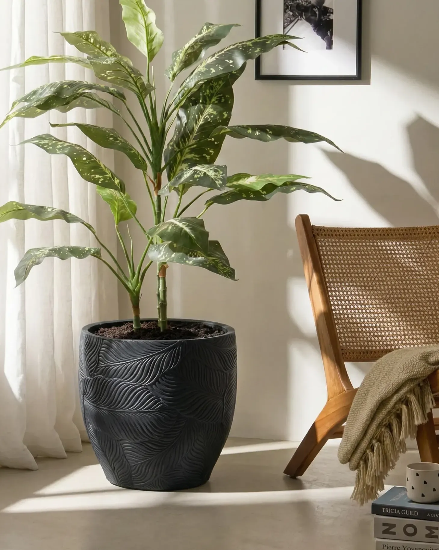 Urtepotte BAIYUN 42 cm Sort