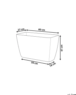 Urtepotte BARIS 60 cm Lysegrå