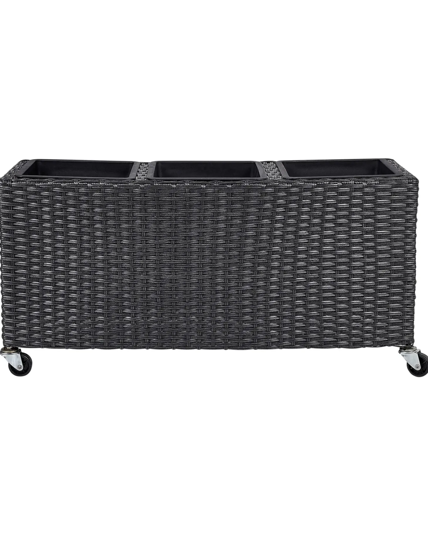 Urtepotte BELLIS 82 cm Sort PE-rattan