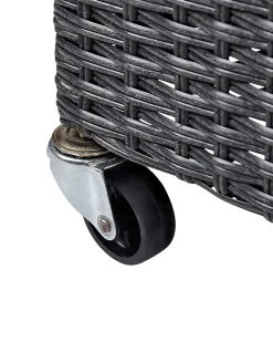 Urtepotte BELLIS 82 cm Sort PE-rattan