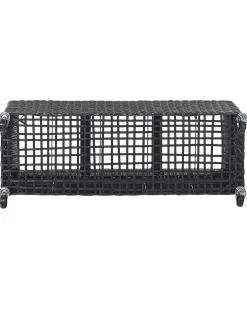 Urtepotte BELLIS 82 cm Sort PE-rattan