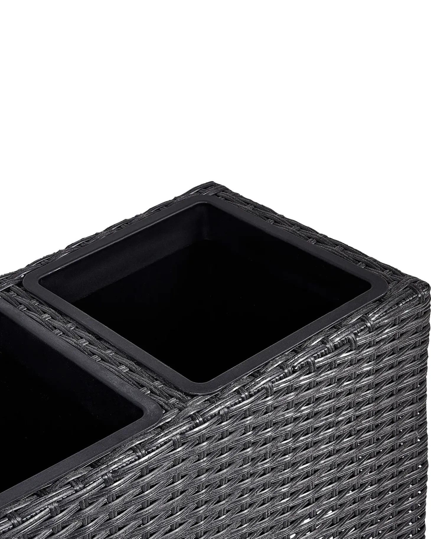 Urtepotte BELLIS 82 cm Sort PE-rattan