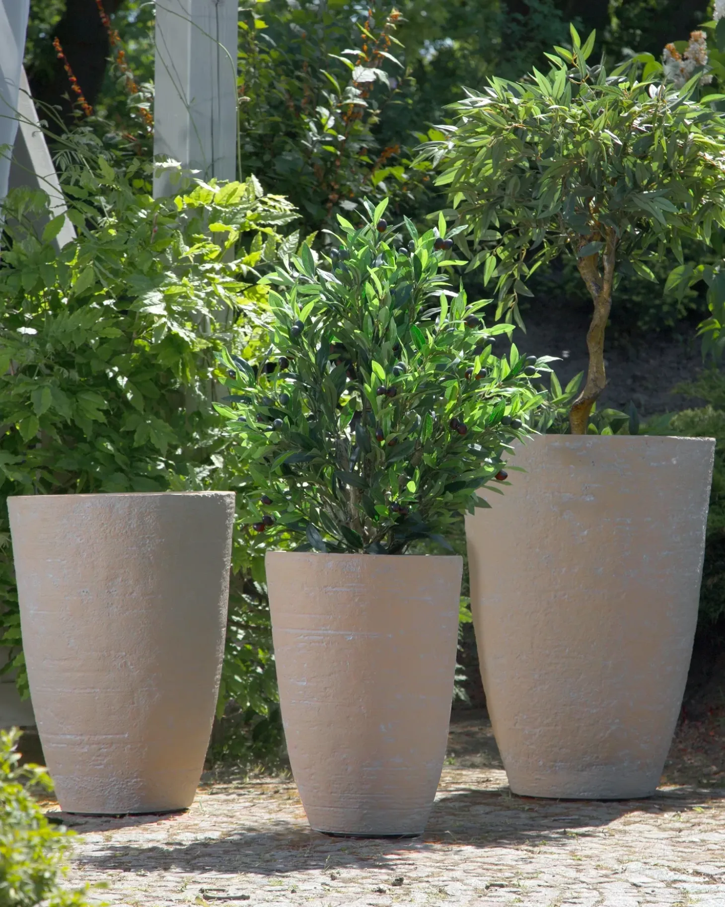Urtepotte CAMIA 43 cm Beige