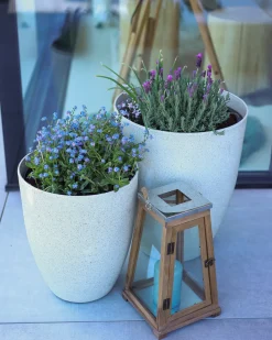 Urtepotte CROTON 43 cm Cremehvid