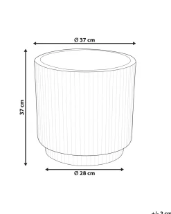 Urtepotte DARIA 37 cm Brungrå