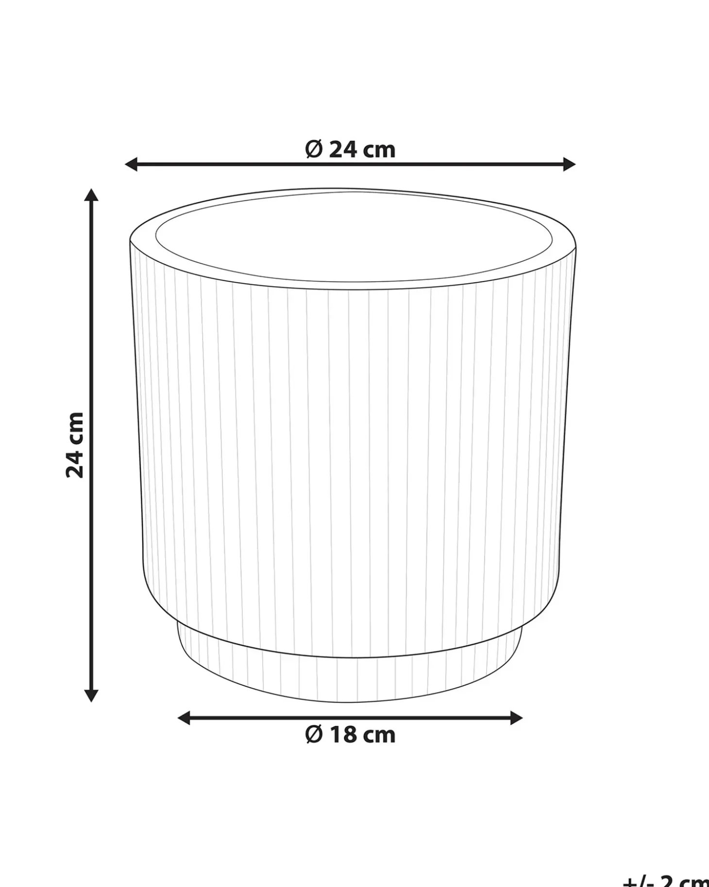 Urtepotte DARIA 24 cm Cremehvid