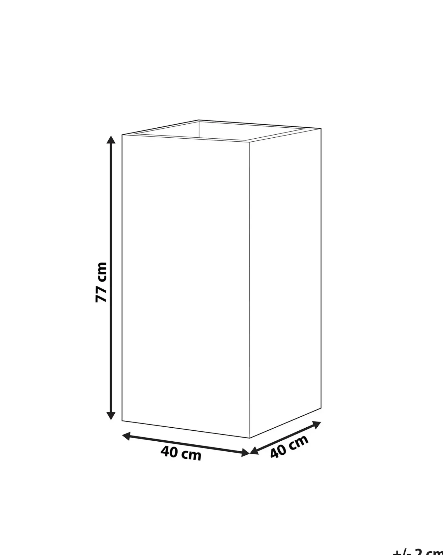 Urtepotte DION 40 cm Sort