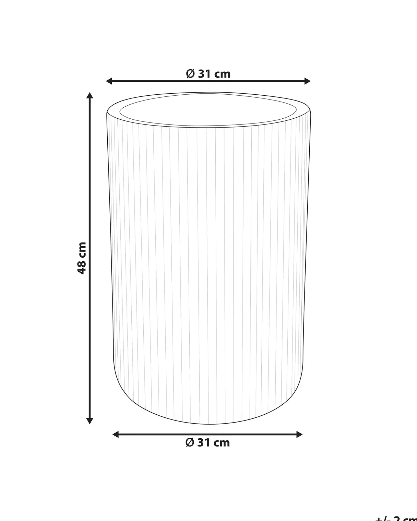 Urtepotte EANTIO 30 cm Sort