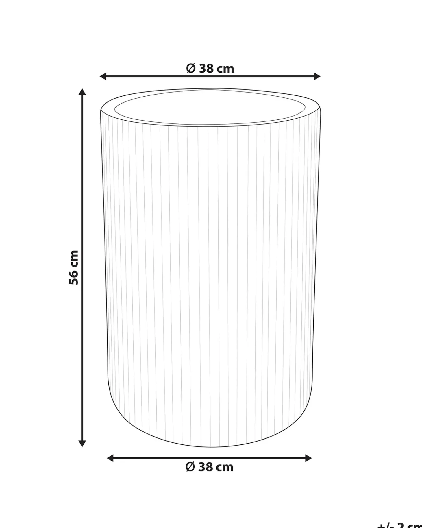 Urtepotte EANTIO 37 cm Sort