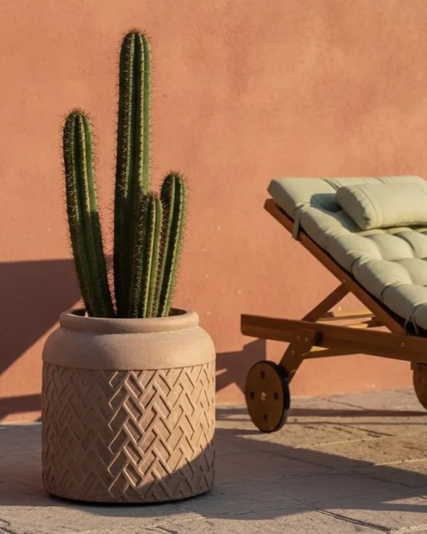 Urtepotte GERAKAS 35 cm Beige