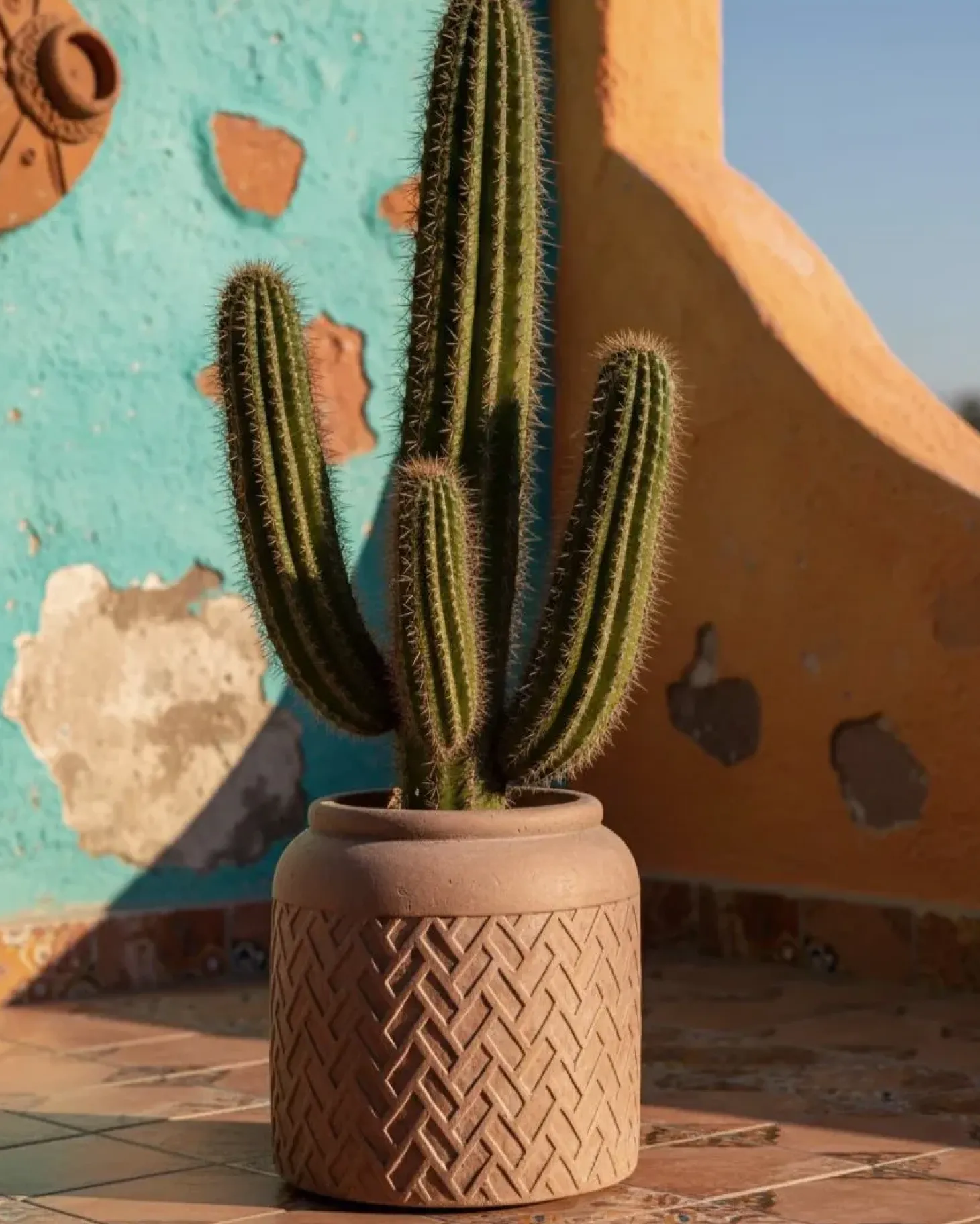 Urtepotte GERAKAS 35 cm Beige
