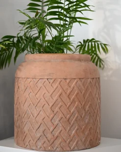 Urtepotte GERAKAS 35 cm Beige