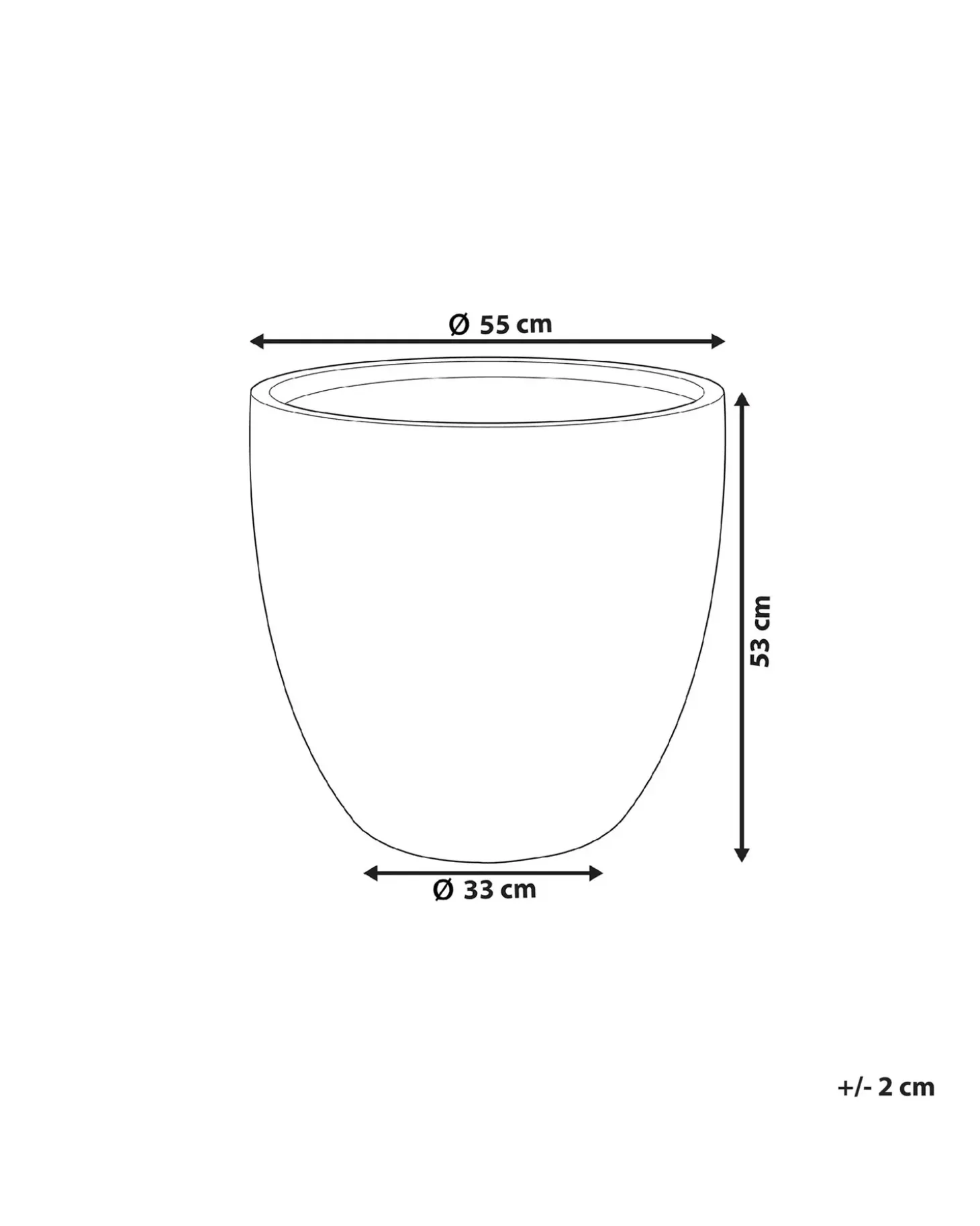 Urtepotte KANNIA 55 cm Grafit