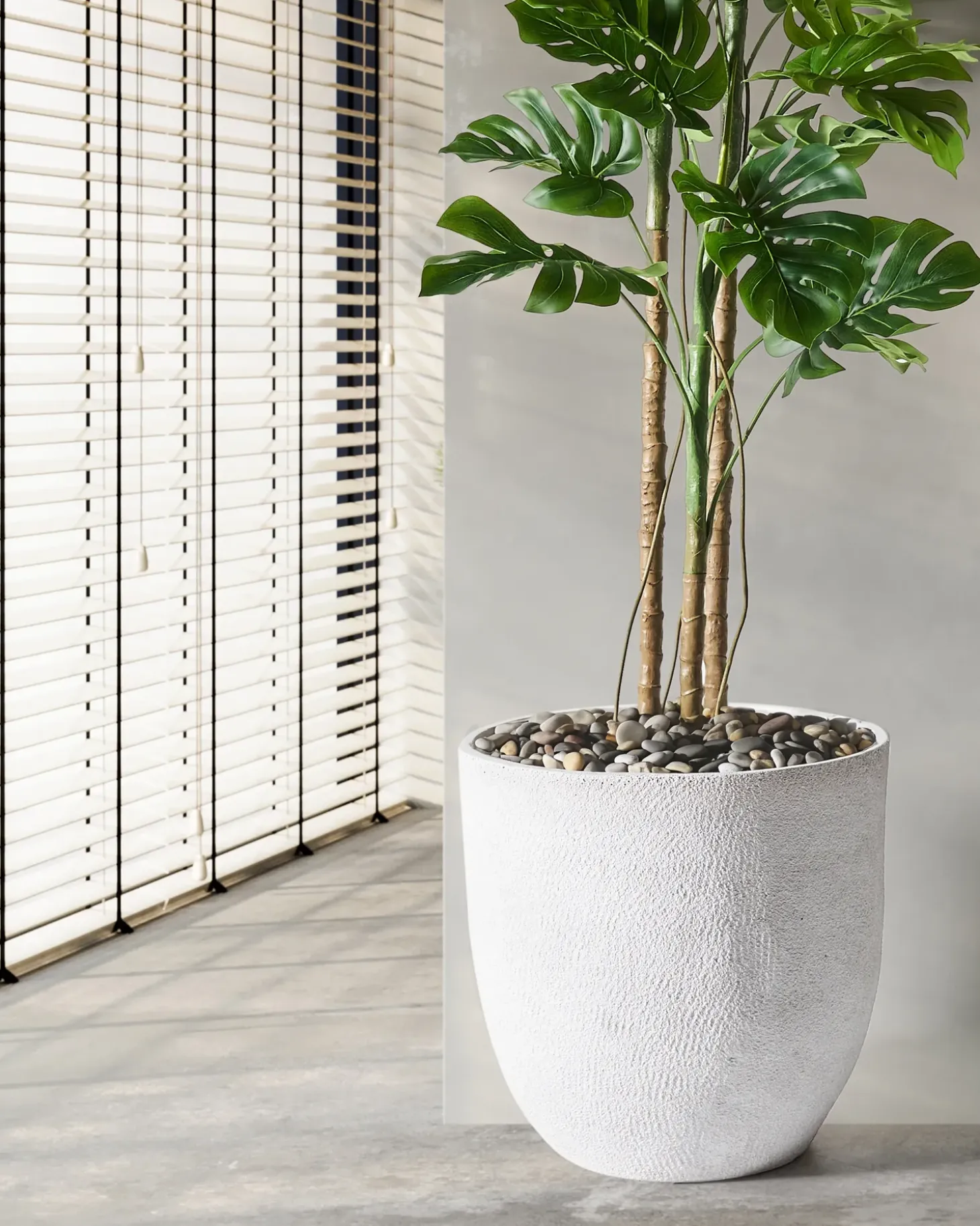 Urtepotte KANNIA 55 cm Hvid